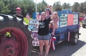Dana Carver and friends campaigning for freedom in in Northern Michigan in 2016.